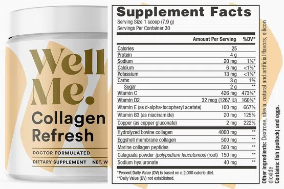 WellMe Collagen Refresh Ingredients